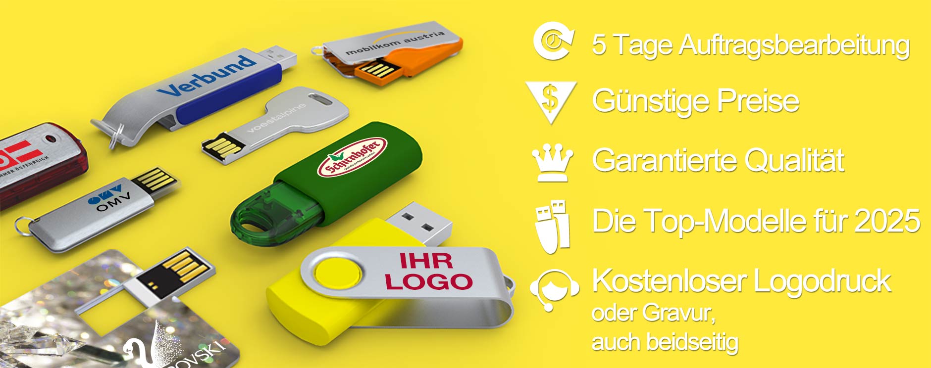 Bedruckte Usb Sticks Und Usb Speichersticks Als Werbemittel